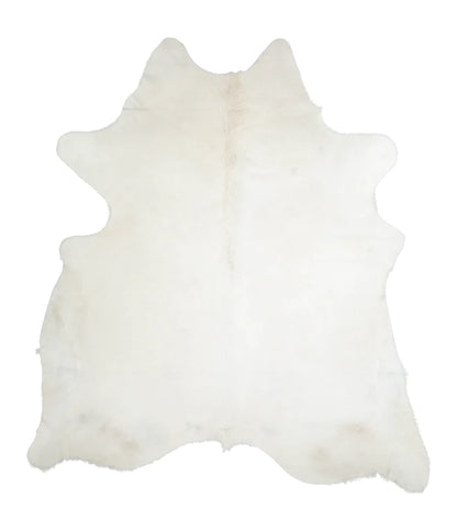 Solid White Cowhide Rug #A002 by LGA