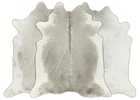 Grey with White Cowhide Rug #A506 by LGA